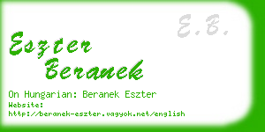 eszter beranek business card